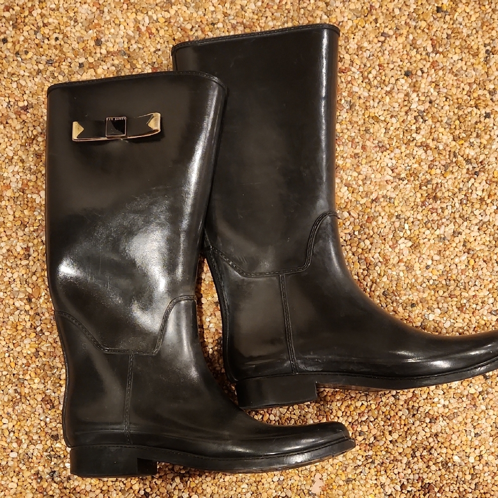 Ted Baker Black Rain Boots